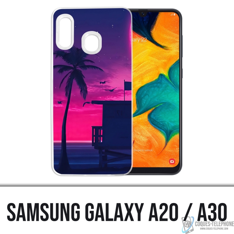 Coque Samsung Galaxy A20 - Miami Beach Violet