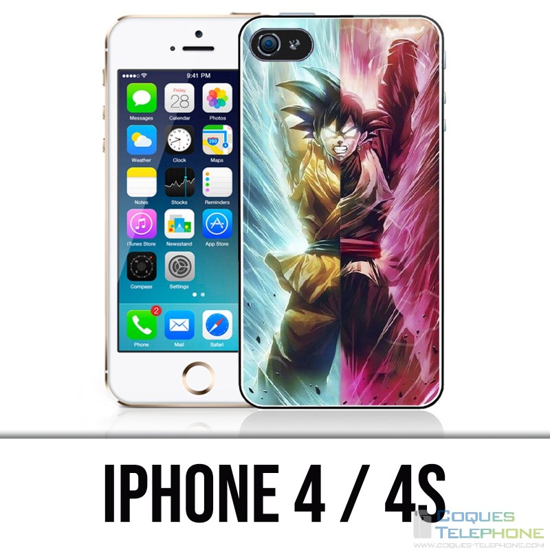 Coque iPhone 4 / 4S - Dragon Ball Black Goku Cartoon