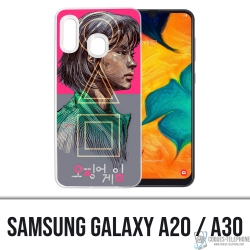 Samsung Galaxy A20 Case - Squid Game Girl Fanart