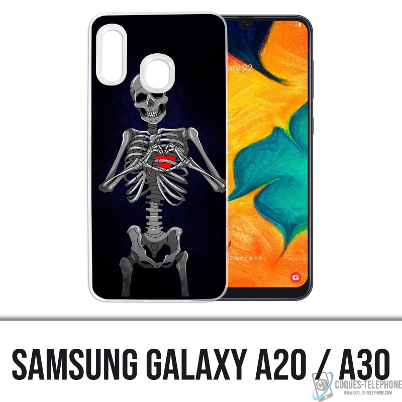 Samsung Galaxy A20 Case - Skeleton Heart