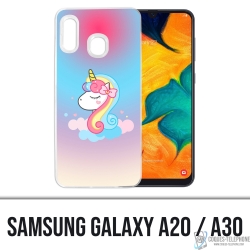 Custodia per Samsung Galaxy A20 - Unicorno nuvola