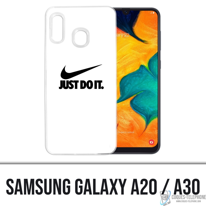 Custodia per Samsung Galaxy A20 - Nike Just Do It Bianca