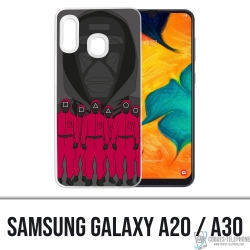 Custodia Samsung Galaxy A20 - Agente dei cartoni animati del gioco del calamaro