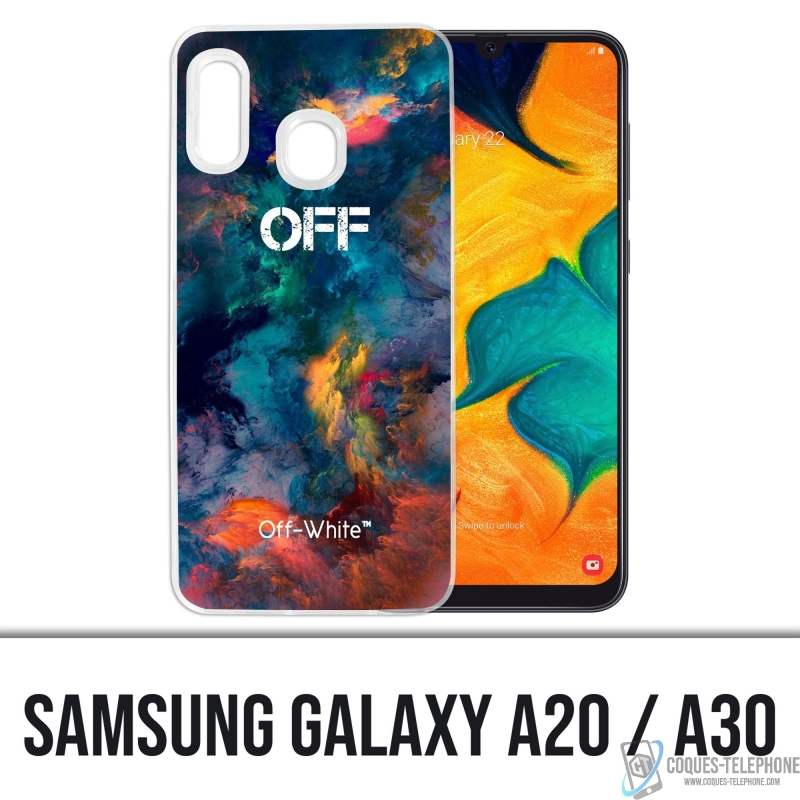 Samsung Galaxy A20 Case - Off White Color Cloud