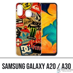 Funda Samsung Galaxy A20 - Logotipo de skate vintage
