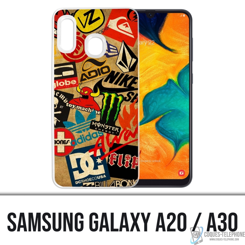 Coque Samsung Galaxy A20 - Skate Logo Vintage