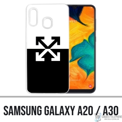 Custodia per Samsung Galaxy A20 - Logo bianco sporco