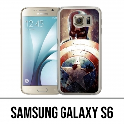 Coque Samsung Galaxy S6 - Captain America Grunge Avengers