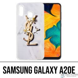 Samsung Galaxy A20e Case - YSL Yves Saint Laurent Marble Flowers