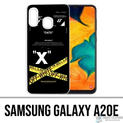 Funda Samsung Galaxy A20e - Líneas cruzadas en blanco hueso