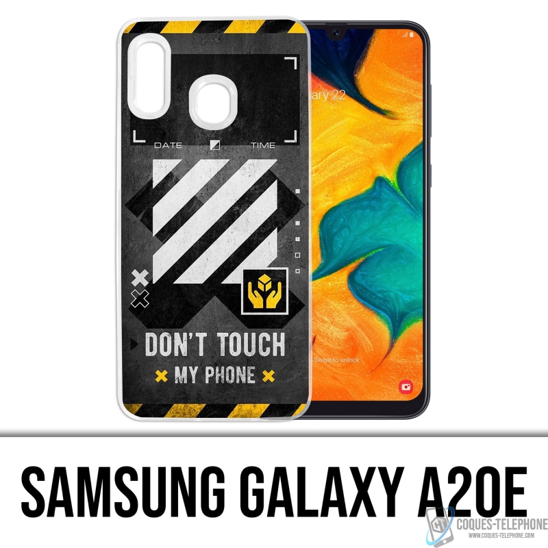 Custodia per Samsung Galaxy A20e - Bianco sporco con telefono touch incluso
