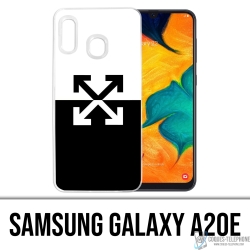 Custodia per Samsung Galaxy A20e - Logo bianco sporco