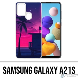 Custodia per Samsung Galaxy A21s - Viola Miami Beach