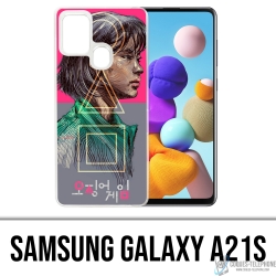Custodia Samsung Galaxy A21s - Ragazza gioco calamari Fanart