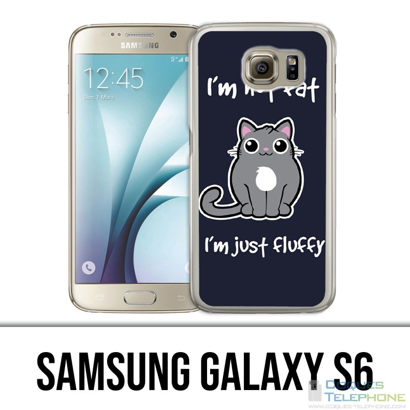 Coque Samsung Galaxy S6 - Chat Not Fat Just Fluffy