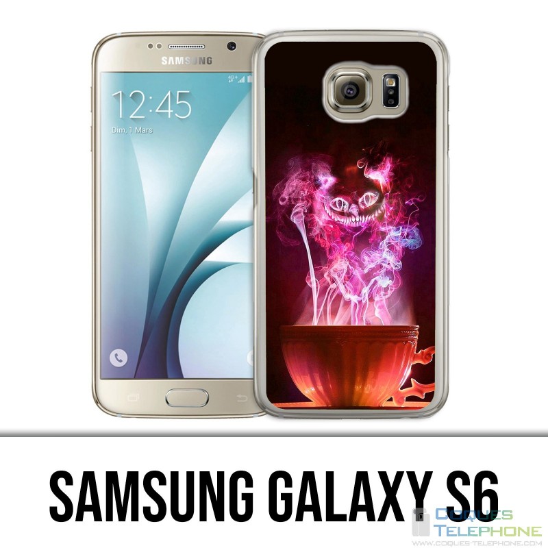 Coque Samsung Galaxy S6 - Chat Tasse Alice Au Pays Des Merveilles