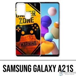 Samsung Galaxy A21s Case - Gamer Zone Warning