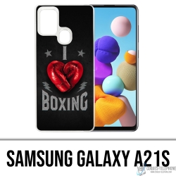 Samsung Galaxy A21s Case - Ich liebe Boxen