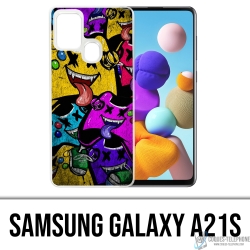 Coque Samsung Galaxy A21s - Manettes Jeux Video Monstres