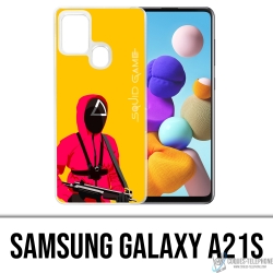 Coque Samsung Galaxy A21s - Squid Game Soldat Cartoon