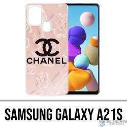 Samsung Galaxy A21s Case - Chanel Pink Background