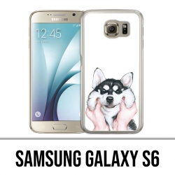 Coque Samsung Galaxy S6 - Chien Husky Joues