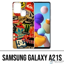 Funda Samsung Galaxy A21s - Logotipo de skate vintage