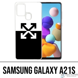 Custodia per Samsung Galaxy A21s - Logo bianco sporco