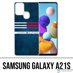 Custodia per Samsung Galaxy A21s - Righe Tommy Hilfiger
