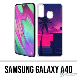 Custodia per Samsung Galaxy A40 - Viola Miami Beach