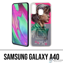 Samsung Galaxy A40 Case - Tintenfisch Game Girl Fanart