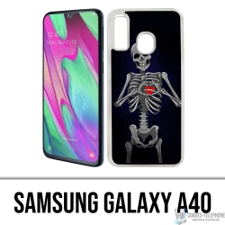Coque Samsung Galaxy A40 - Coeur Squelette