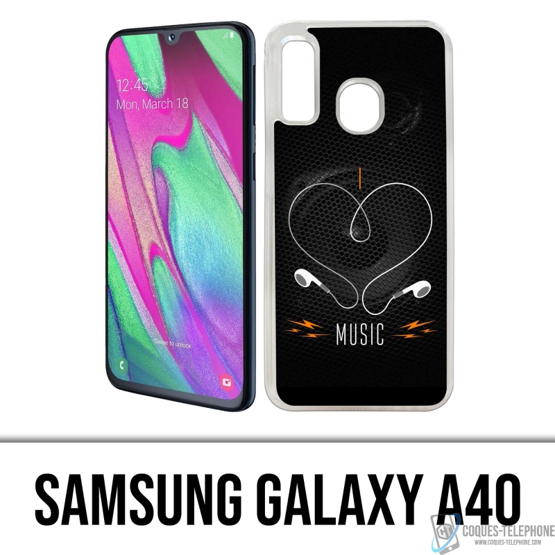 Samsung Galaxy A40 case - I Love Music