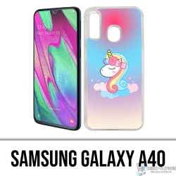 Custodia per Samsung Galaxy A40 - Unicorno nuvola