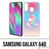 Coque Samsung Galaxy A40 - Licorne Nuage