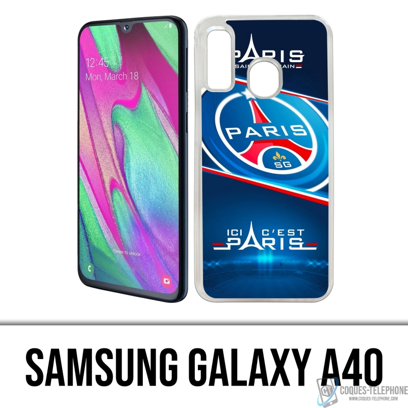 Coque Samsung Galaxy A40 - PSG Ici Cest Paris