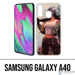 Cover Samsung Galaxy A40 - Ragazza PUBG