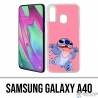 Coque Samsung Galaxy A40 - Stitch Langue