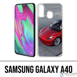 Samsung Galaxy A40 Case - Tesla Model 3 Rot