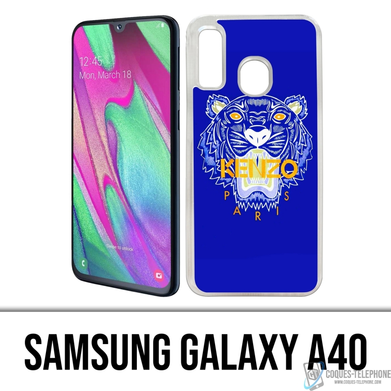 Samsung Galaxy A40 Case - Kenzo Blue Tiger