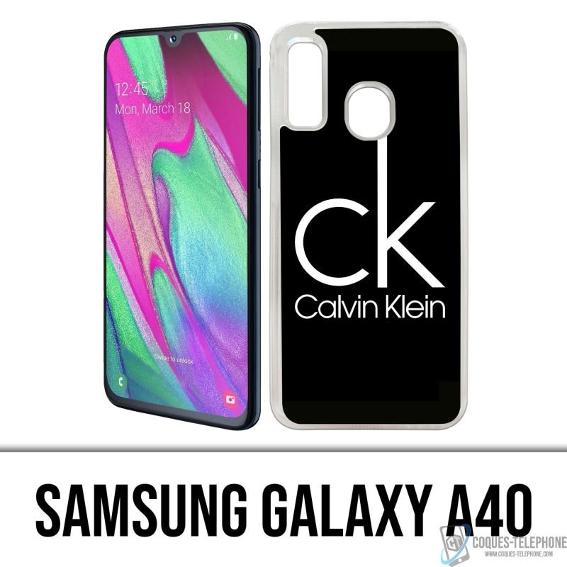 Funda Samsung Galaxy A40 - Calvin Klein Logo Negro