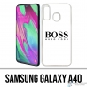 Coque Samsung Galaxy A40 - Hugo Boss Blanc