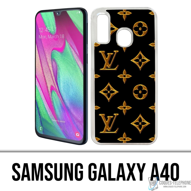 Coque Samsung Galaxy A40 - Louis Vuitton Gold