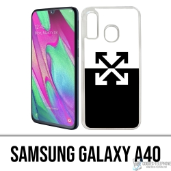 Custodia per Samsung Galaxy A40 - Logo bianco sporco