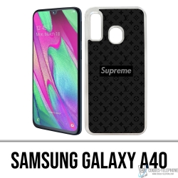 Custodia Samsung Galaxy A40 - Supreme Vuitton Nera