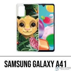 Coque Samsung Galaxy A41 - Disney Simba Bebe Feuilles