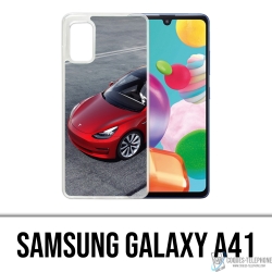 Custodia per Samsung Galaxy A41 - Tesla Model 3 Rossa