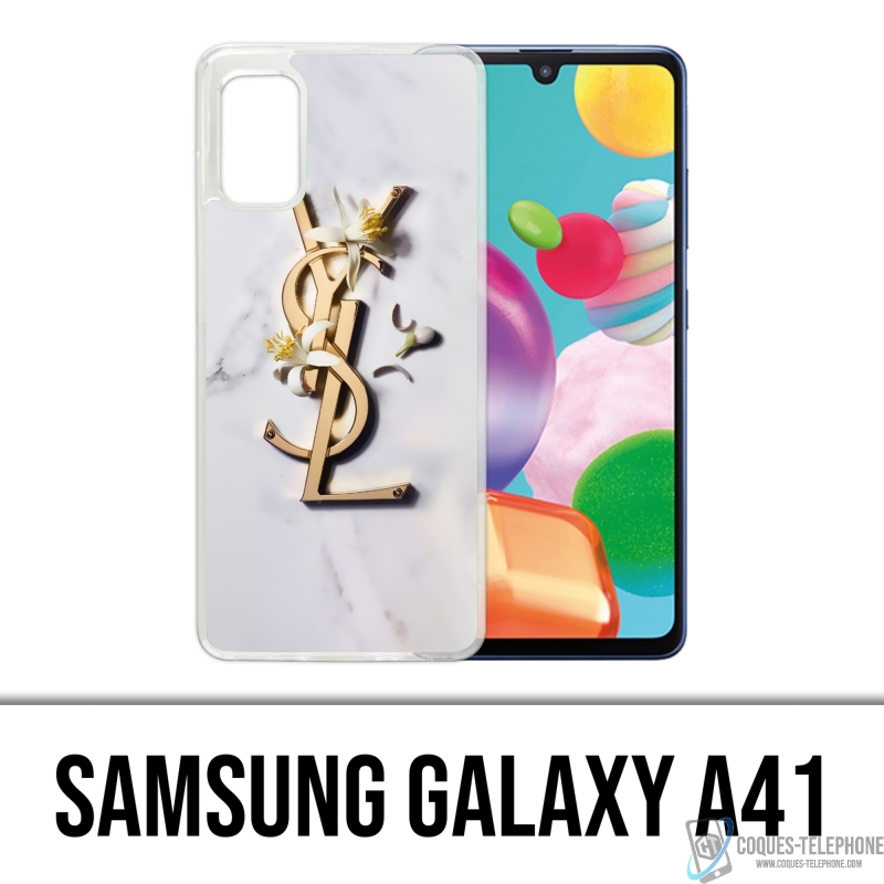 Funda Samsung Galaxy A41 - YSL Yves Saint Laurent Marble Flowers