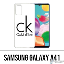 Samsung Galaxy A41 Case - Calvin Klein Logo White