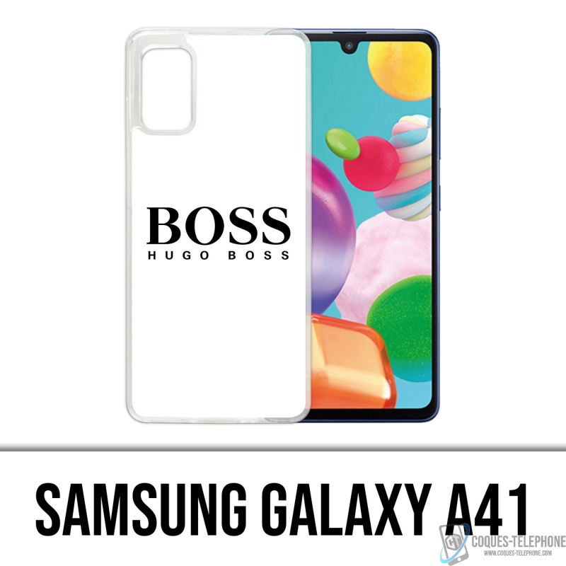 Coque Samsung Galaxy A41 - Hugo Boss Blanc